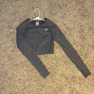 Gymshark VITAL CROP TOP Compression Fit Color Strong Grey Marl